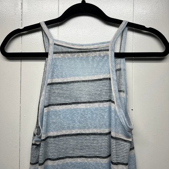 Haptics Striped Button Down Sleeveless Tie Front Top Size Small Flowy Fit - Picture 7 of 11